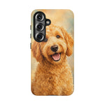 Goldendoodle Fluffy Curls Portrait Art Tough Phone Case