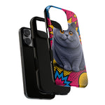 British Shorthair Round Pop Art Tough Phone Case