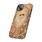 Persian Cat Floral Art Nouveau Tough Phone Case