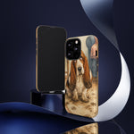 Guilty Basset Hound Phone Case, Muddy Watercolor Art Cover