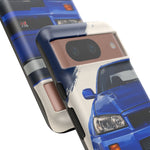 R34 Skyline GT-R Bayside Blue Tough Phone Case for 90s JDM Fans