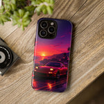 FD RX-7 Retro Sunset Sports Car Tough Case | Neon Vaporwave Beach Drive