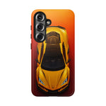 Z06 Corvette Phone Case, Yellow Top-Down Duotone Gradient Cover