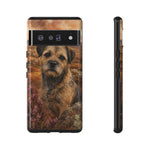 Border Terrier Earthy Watercolor Art Tough Phone Case