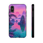 Japanese Landscape Rocks Water Vaporwave Phone Case – Nature Aesthetic
