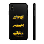 Yellow Type R Sports Car Phone Case Tough JDM Hot Hatch Multi View Print