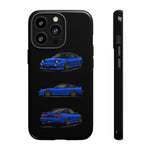 Blue 180SX JDM Sports Car Phone Case Tough Multi View