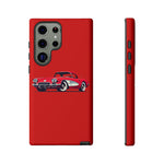 Red Classic Corvette C1 Illustration phone case | Retro Car Tough Case