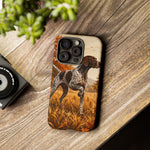 German Shorthaired Pointer Pointing Art Tough Phone Case