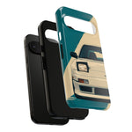 S13 Teal White Pop-up Tough Phone Case for JDM Fans