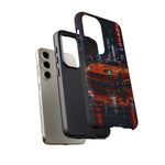 Orange Supra Phone Case, Neon City Night JDM Sports Car Tough Cover
