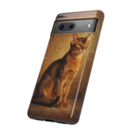 Abyssinian Warm Ticked Portrait Art Tough Phone Case