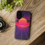 Classic Grid Sunset Vaporwave Art Tough Phone Case
