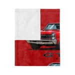 1965 GTO Red Car Blanket | Velveteen Microfiber Throw