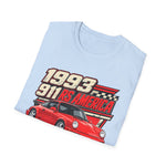 1993 911 RS America T-Shirt — Vintage Red Porsche Sports Car Graphic Tee