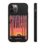 Silverado sunset truck Phone Case | Retro pickup silhouette