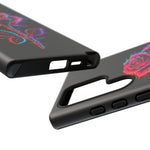 Glitch Rose Neon Phone Case Vaporwave Tough Cover