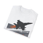 F/A-18 Super Hornet T-Shirt Jet Fighter Silhouette Military Aviation Graphic Tee for Pilots