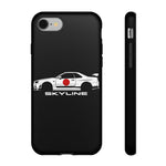 R34 Skyline Japanese Flag Race Car Phone Case | JDM GT-R Tough Cover