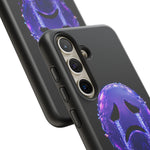 Glitch Sad Face Phone Case, Anime Melt Static Tough Cover