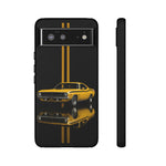 AAR Cuda Phone Case, Yellow 70 Muscle Car Stripe Studio Cover