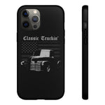 Classic Truckin Flag Chevy 3100 Pickup Tough Phone Case Cover Gift Art