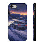 R34 GTR Skyline Snow Country Drift JDM Tough Phone Case