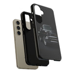 Black 1957 Chevy Bel Air Chrome Front Tough Phone Case for Classic Car Fans