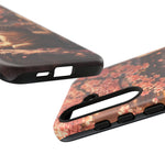 Cherry Blossom Cat Phone Case, Painterly Spring Art Cover