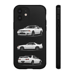 R32 Skyline Phone Case White, Three-View Vector Cover, Gift GTR Fans