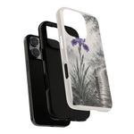 Purple Iris Rain Lakeside Phone Case Zen Art Tough Case