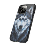 Siberian Husky Geometric Diamond Art Tough Phone Case