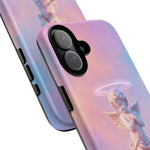 Praying Cherub Statue halo Vaporwave Aesthetic phone case