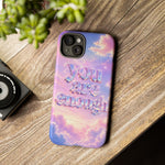 You Are Enough phone case | pastel cloud affirmation protective case