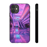 Empty Mall Escalator Vaporwave Art Tough Phone Case