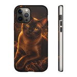Burmese Golden Sable Portrait Art Tough Phone Case
