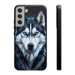 Siberian Husky Geometric Diamond Art Tough Phone Case