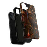 Tabby Cat on Christmas Tree phone case | Tough Case