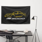 S2000 AP1 AP2 Wall Flag Banner 34x56 JDM Sports Car Garage Decor Yellow