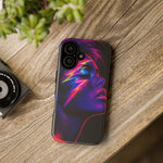 Neon Lightning Face 80s phone case | Tough Case