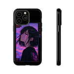 Melancholy Anime Girl Phone Case Vaporwave Tough Case