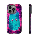 Neon Flamingo Pool Vaporwave Art Tough Phone Case