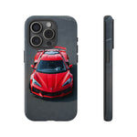 Red C8 Z06 Track Wing Tough Phone Case Cover Gift Art