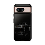 Black Classic C10 Truck Phone Case | Vintage Pickup Reflection, Minimal Auto Design