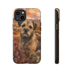 Border Terrier Earthy Watercolor Art Tough Phone Case