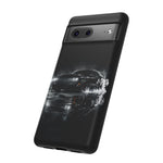 Black Sports Car Illustration 2023 Challenger SRT phone case | Car Drift Reflection