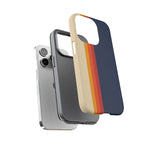 Retro Rainbow Stripe Phone Case | Tough Phone Case