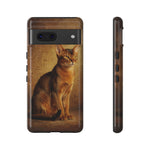 Abyssinian Warm Ticked Portrait Art Tough Phone Case