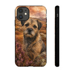 Border Terrier Earthy Watercolor Art Tough Phone Case