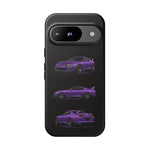 MK4 Supra Phone Case Purple, Three-View Vector Cover